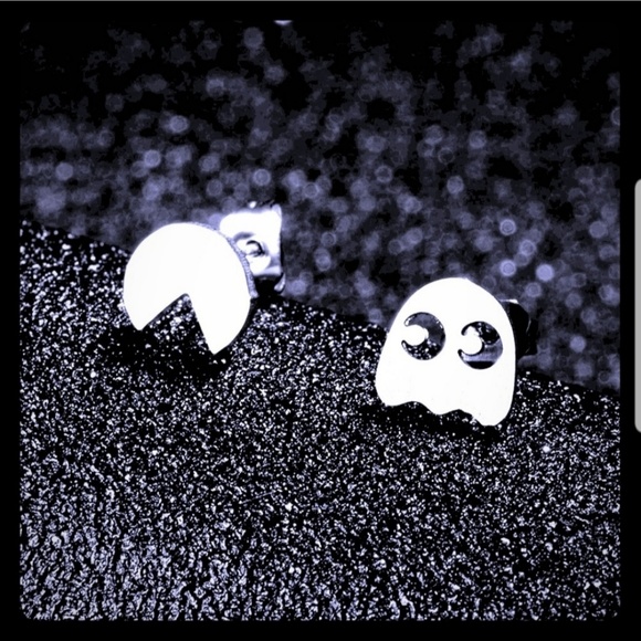 Jewelry - Pac-Man & Ghost Earrings (Stainless Steel)